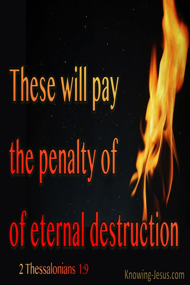 2 Thessalonians 1:9 The Penalty Of Eternal Destruction (red)